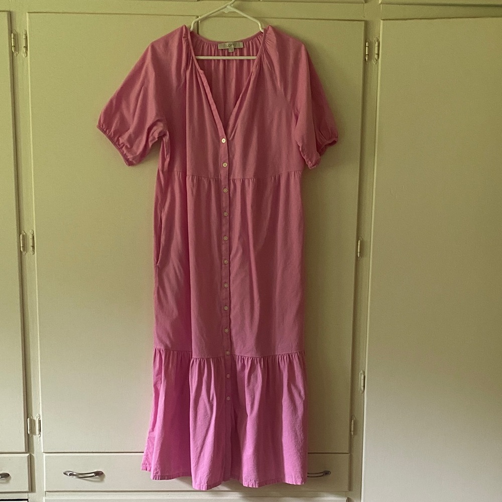 LOFT Pink Maxi Dress